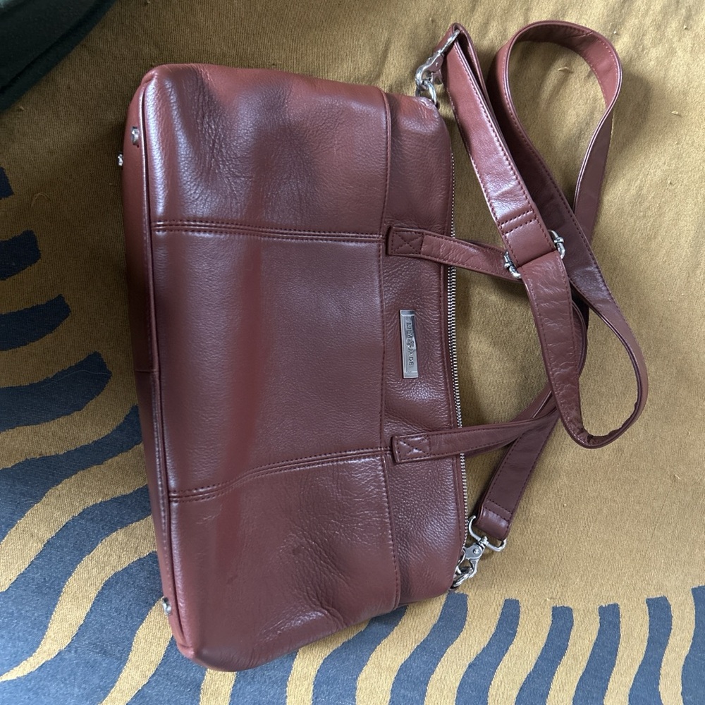 Elegant Brown Leather Baby Bag